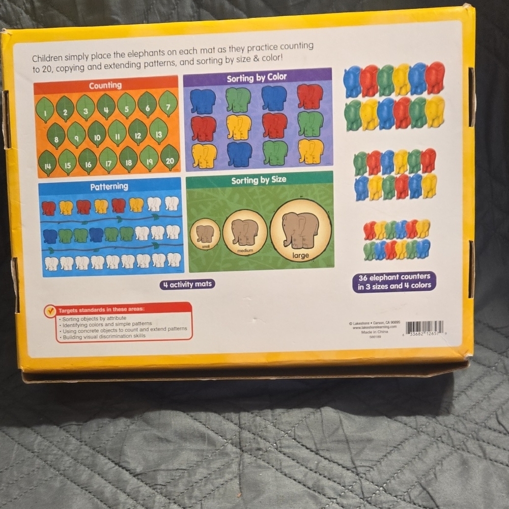 Lakeshore Early Math Activity Center - Colorful Elephants - Picture 3 of 3